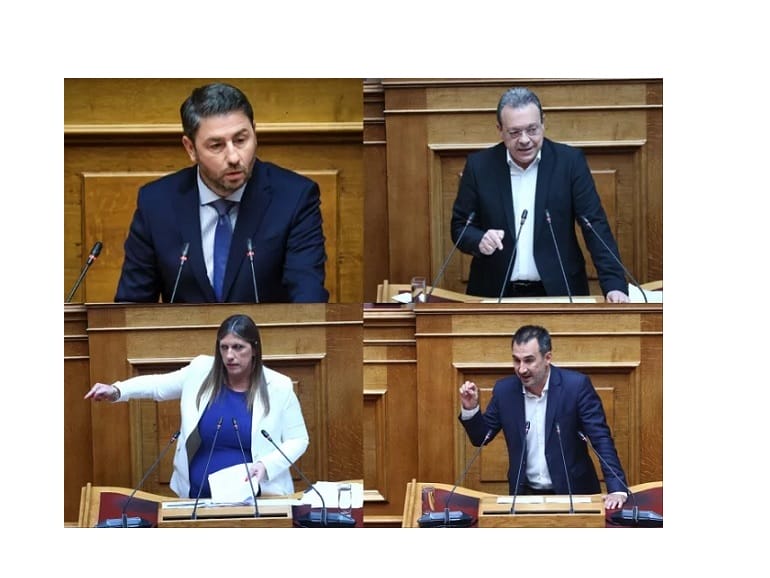 Ν. Ανδρουλάκης, Σ. Φάμελλος, Ζ. Κωνσταντοπούλου και Α. Χαρίτσης