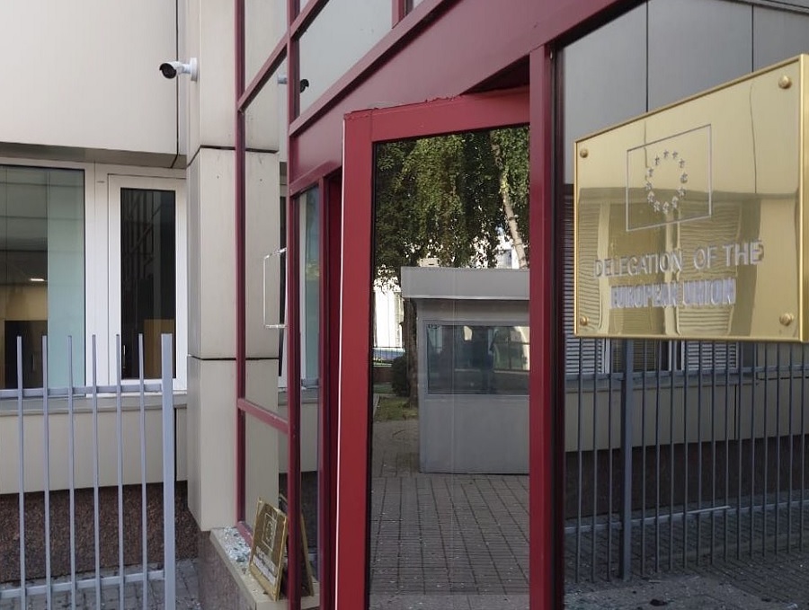 Ζημιές σε κτίριο της ΕΕ στο Κίεβο