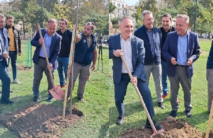 Αγγελούδης και Μερελής φυτεύουν συμβολικά από ένα δέντρο